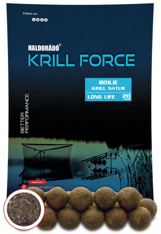 HALDORÁDÓ Krill Force Boilie Long Life 20 mm - Krill Natur Kiárusítás