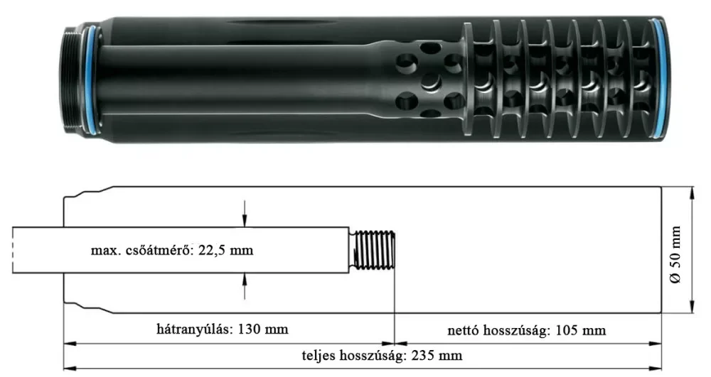 Gyors szállítás ERA SILENCER SOB 2 Hangtompító ERA LOCK Gyors Oldással