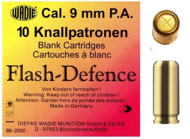 Újdonság Wadie 9mm PA Flash Defence riasztó töltény