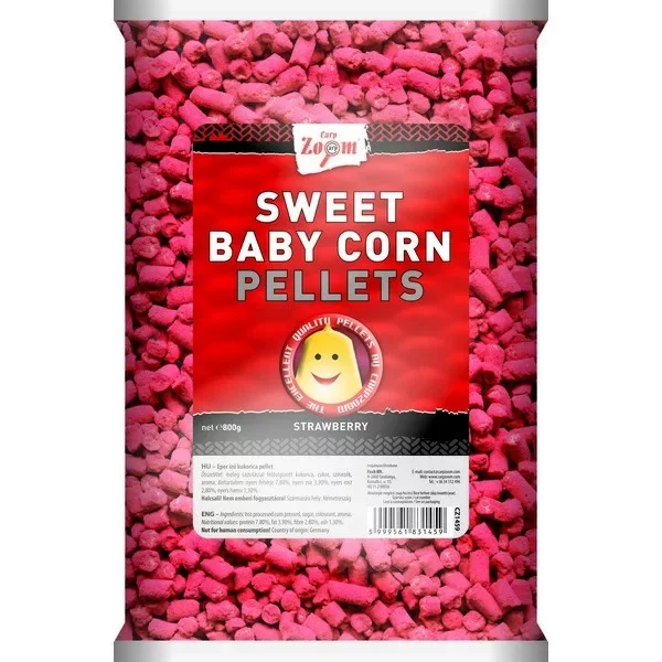 Azonnal elérhető Carp Zoom Baby Corn Pellet Strawberry Kukorica Pelllet Eper