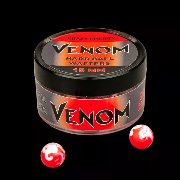FEEDERMANIA VENOM Hard Ball Wafters 15mm Crazy Cherry Legkelendőbb