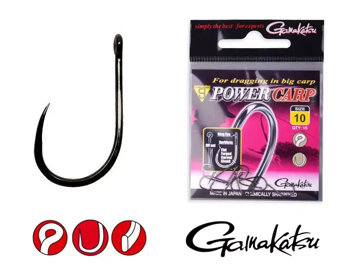 Gyors szállítás Gamakatsu Power Carp Ring Eye BB horog 10-es méret