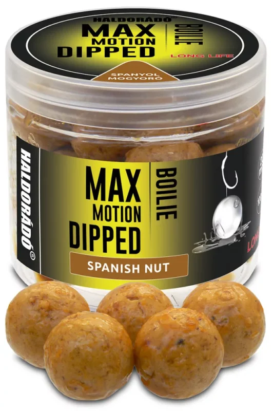 HALDORÁDÓ MAX MOTION Boilie Dipped 20 mm - Spanyol Mogyoró Gyors kiszállítás