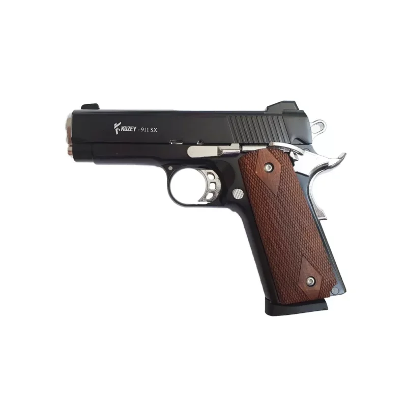 Gyors kiszállítás Kuzey 1911 SX Gázpisztoly 9mm PA Fekete, Diófa Markolat
