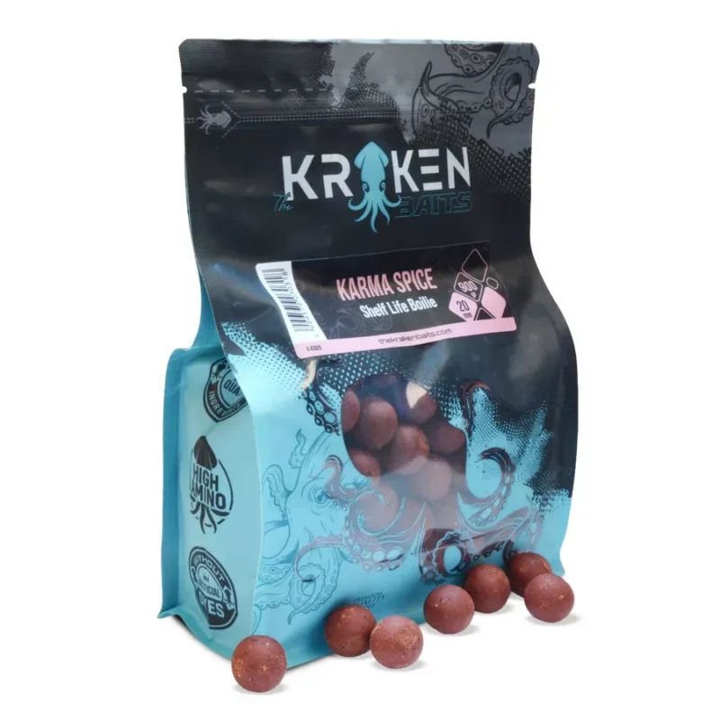 KRAKEN BAITS Karma Spice Shelf Life Boilie 20mm 900g Gyors kiszállítás