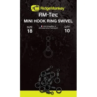 RIDGEMONKEY RM-TEC MINI HOOK RING SWIVEL MIKRO KARIKÁS FORGÓ 10DB Korlátozott ajánlat