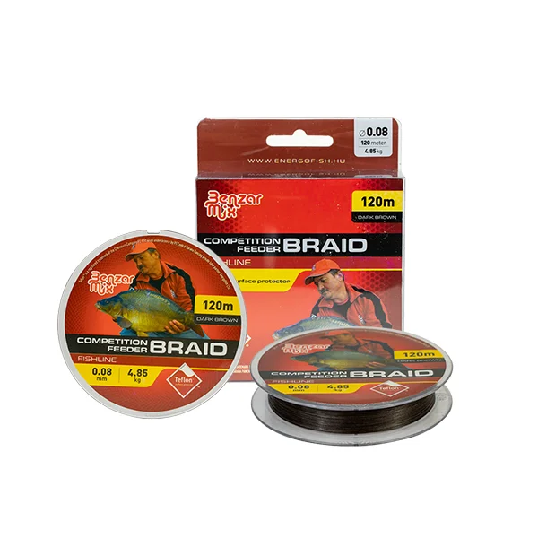ZSINÓR BENZAR COMPETITION FEEDER BRAID 0,10MM 6,33 KG 120M DARK BROWN Utolsó esély