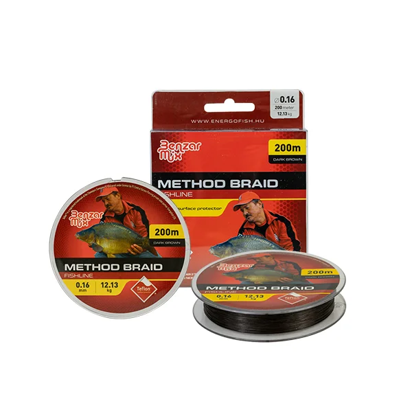 Különleges ajánlat ZSINÓR BENZAR METHOD BRAID 0,14MM 8,23 KG 200M DARK BROWN