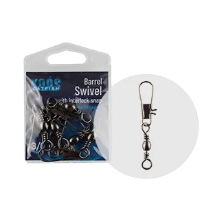 KOOS BARREL FORGÓ WITH INTERLOCK SNAP 3/0 5PCS/BAG Kedvezmény