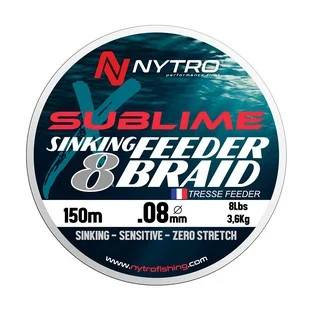 Legnépszerűbb NYTRO SUBLIME X8 SINKING FEEDER BRAID 0,08