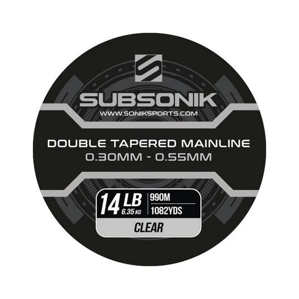 Kiárusítás SUBSONIK DOUBLE TAPERED MAIN LINE CLEAR 16LB 990M FELVASTAGODÓ FŐZSINÓR