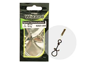 Ajánlat WIZARD SPIRÁL KAPOCS 4 FLUOROCARBON ELŐKE 15KG 25CM 2DB/CS