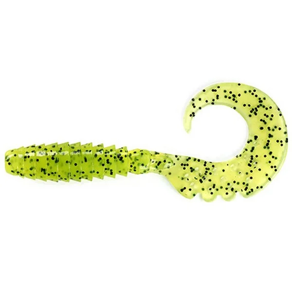 Alacsony ár FISHUP_FANCY GRUB 1" (12PCS.), 055 - CHARTREUSE/BLACK