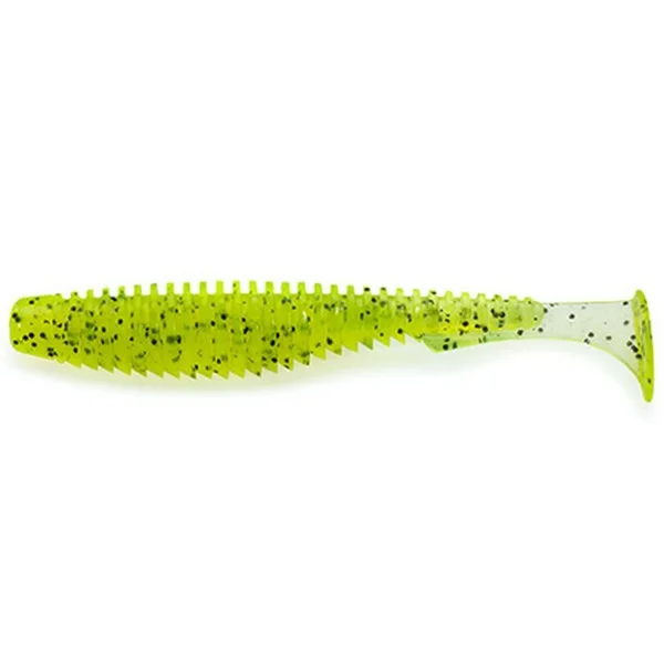 Akciós ár FISHUP_U-SHAD 2.5" (9PCS.), 055 - CHARTREUSE/BLACK