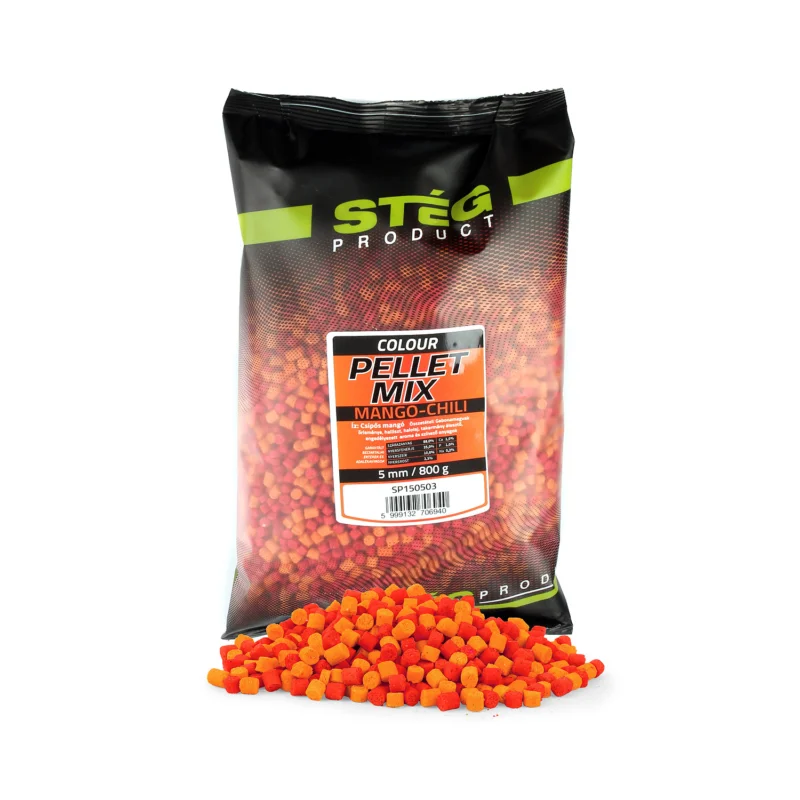 Alacsony ár STÉG PELLET MIX 5MM 800G MANGO-CHILI