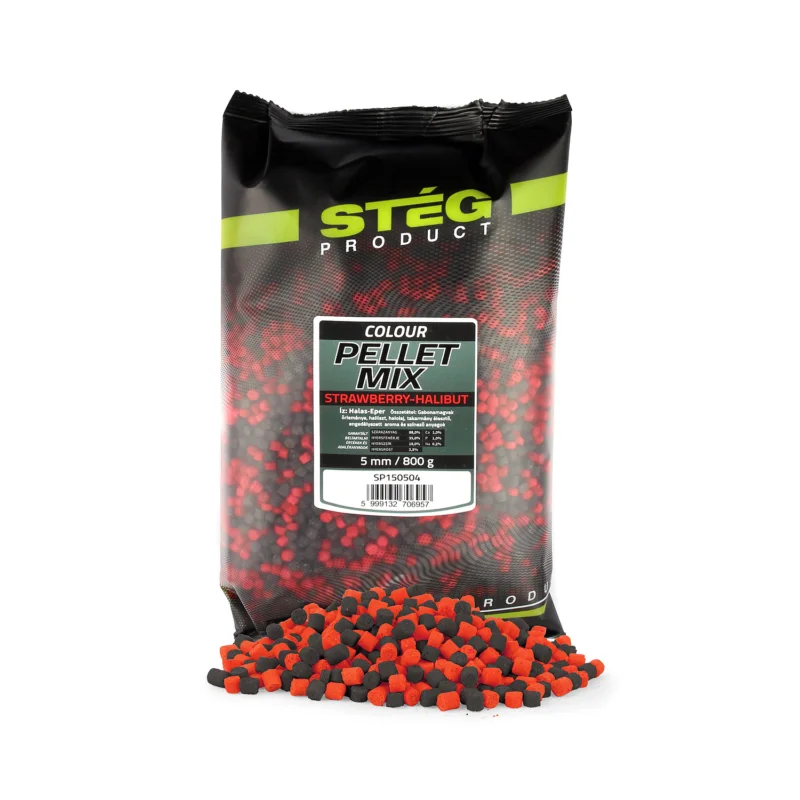 STÉG PELLET MIX 5MM 800G STRAWBERRY-HALIBUT Utolsó esély