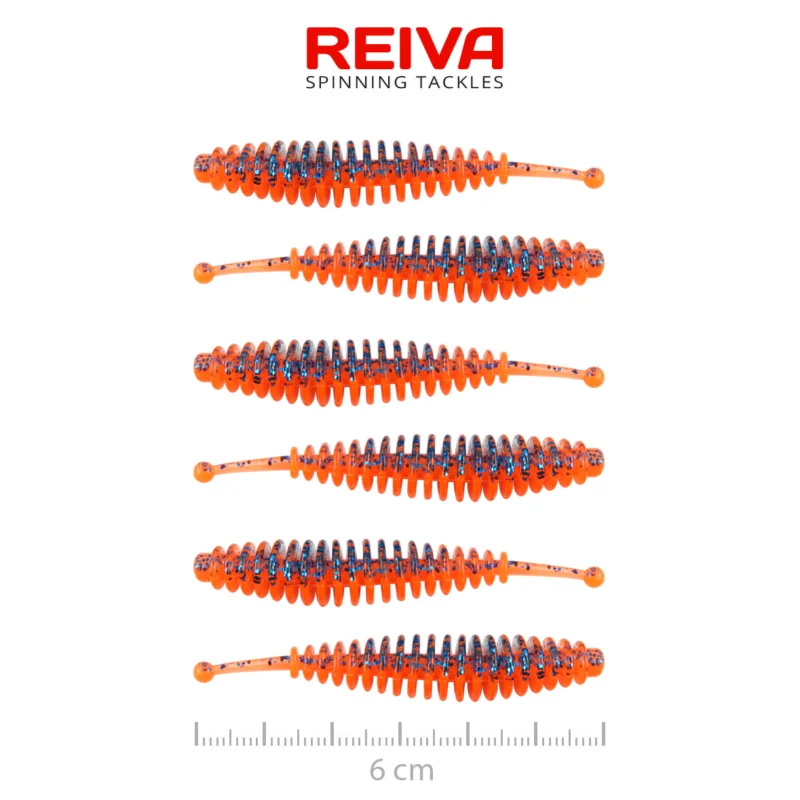 TINY WORM 6CM 6DB/CS (ORANGE DISCO) Újdonság