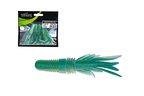 Szuper ajánlat WIZARD BASS GRUB COL. GREEN 7CM 5PCS/BAG