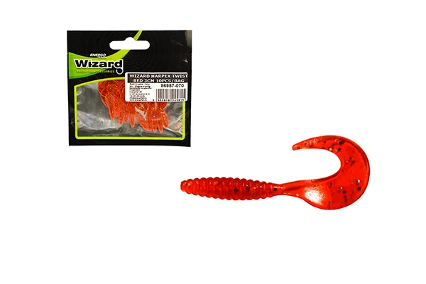Gyors kiszállítás WIZARD HARPEX TWIST RED 3CM 10PCS/BAG