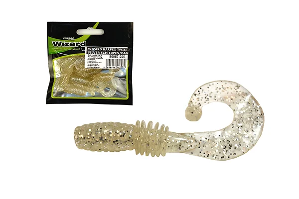 WIZARD HARPEX TWIST SILVER 5CM 10PCS/BAG Biztonságos fizetés