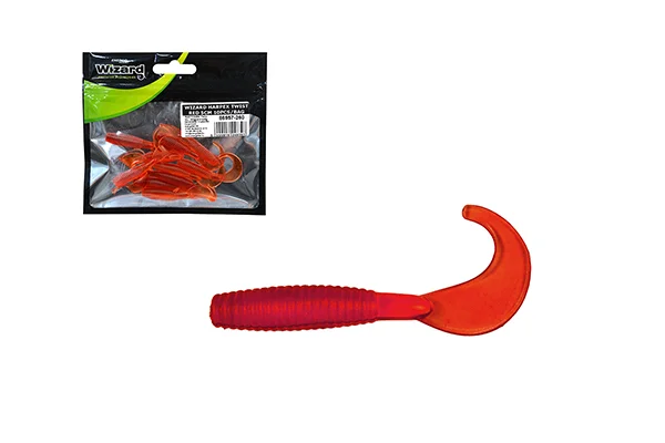 WIZARD HARPEX TWIST RED 5CM 10PCS/BAG Kihagyhatatlan ajánlat