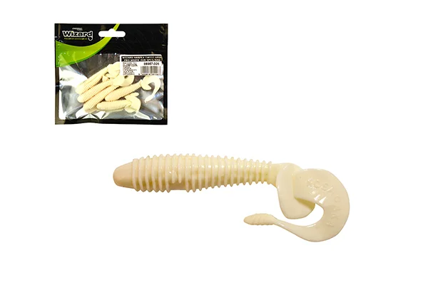 WIZARD HARPEX TWIST GRUB PRO WHITE 7CM 5PCS/BAG Azonnali szállítás