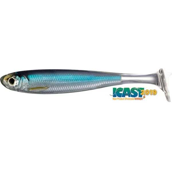 Korlátozott ajánlat LIVETARGET SLOW-ROLL SHINER PADDLE TAIL SILVER/BLUE 100 MM