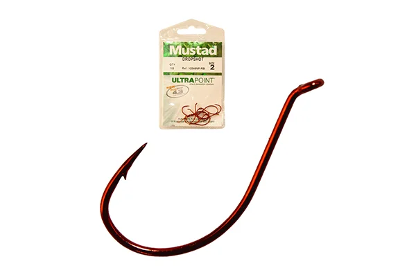 Gyors szállítás MUSTAD RED DROPSHOT HOOKS 2 10DB/CSOMAG