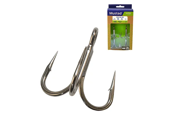 MUSTAD UN INLINE TREBLE - 5X STRONG TITAN STEEL 5/0 3DB/CS Outlet