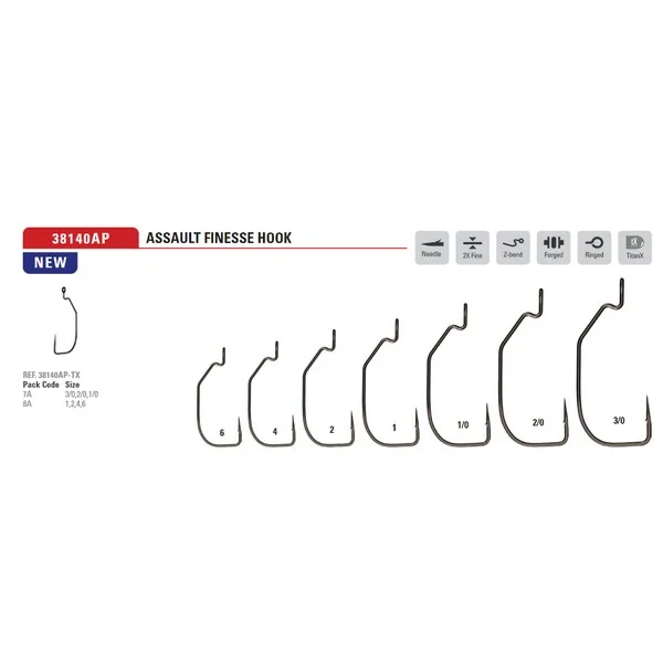 MUSTAD ASSAULT FINESSE TITANX 1 8DB/CS Nézd meg most