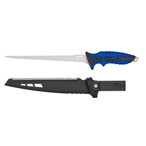MUSTAD 9" 4116 STAINLESS STEEL ULTRA FLEX FILLET KNIFE - POLISHED BLADE FINISH BLUE Biztonságos fizetés