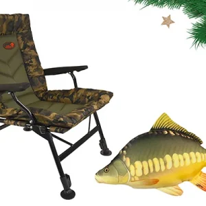 Kedvezményes ár KARÁCSONYI COMFORT CAMO SZÉK AJÁNDÉK 61CM-ES PONTYPÁRNÁVAL