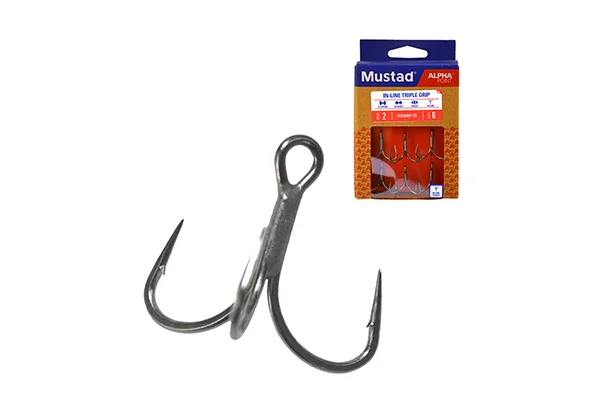 Kihagyhatatlan ajánlat MUSTAD IN-LINE TRIPLE GRIP SHORT, 2 6DB/CSOMAG