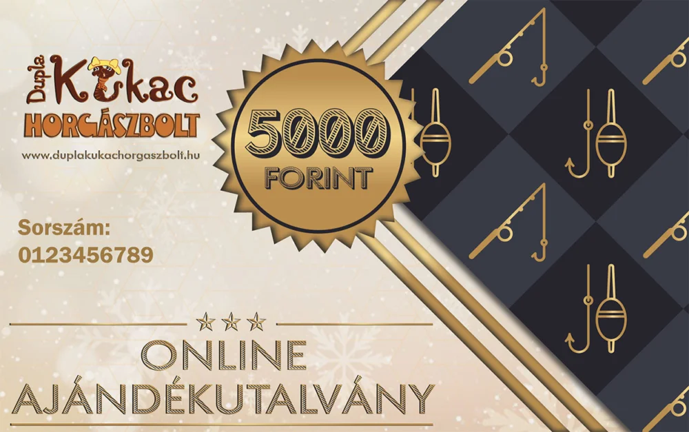 Prémium ONLINE AJÁNDÉKKÁRTYA - A TÖKÉLETES MEGLEPETÉS HORGÁSZOKNAK! 5000 FT.