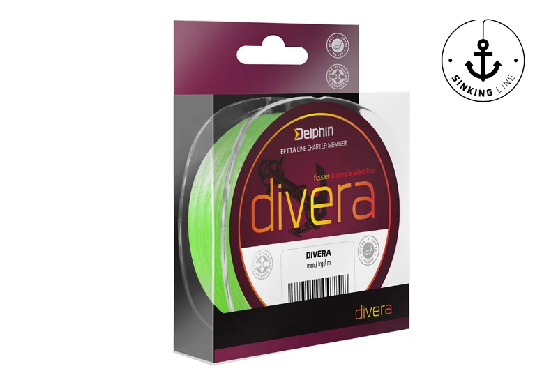 Outlet DELPHIN DIVERA FEEDER / FLUO ZÖLD 0,12MM 5,4KG 150M