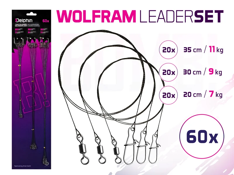 SZETT BOMB! VOLFRÁM ELŐKE KARABINERREL 60X /20,30,35CM/7,9,11KG Biztonságos fizetés
