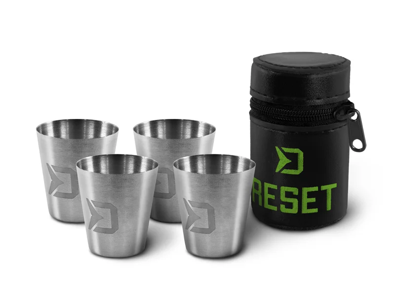 ROZSDAMENTES ACÉL POHÁR KÉSZLET DELPHIN RESET 4IN1 4X30ML Vásárlói kedvenc