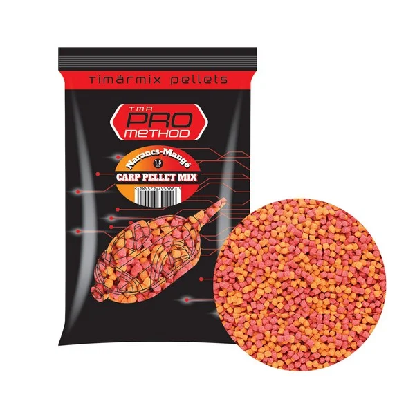 TIMÁR MIX PRO METHOD CARP PELLET NARANCS-MANGÓ 3 MM 800 G Korlátozott ajánlat