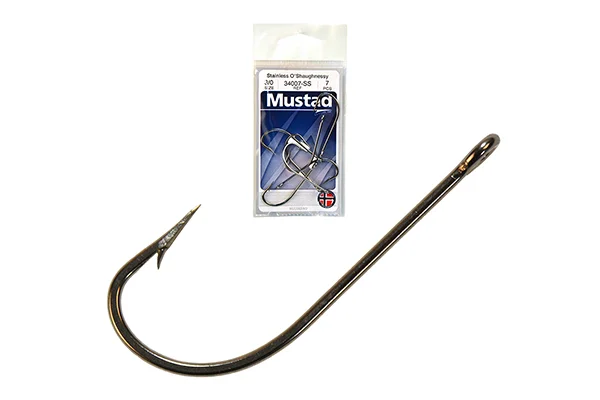 Expressz szállítás MUSTAD O`SHAUGHNESSY STAINLESS HOOKS STAINLESS STEEL 6/0 5DB/CSOMAG