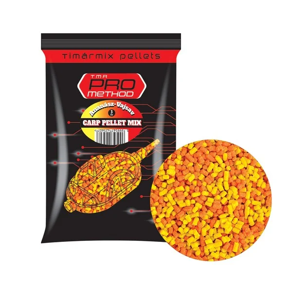 Újdonság TIMÁR MIX PRO METHOD CARP PELLET ANANÁSZ-VAJSAV 1,5 MM 800 G