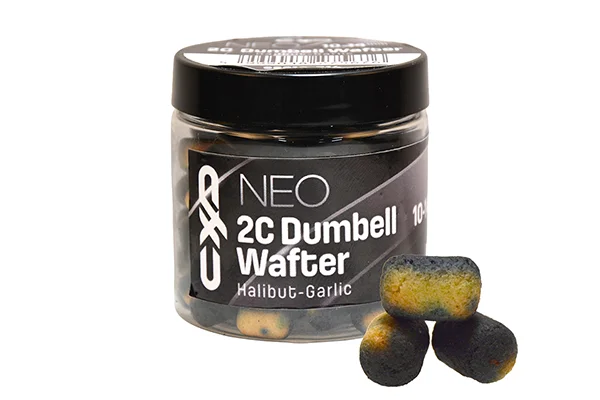 CARP EXPERT NEO 2C DUMBELL WAFTER 50G HALIBUT-GARLIC 10-14MM Legkelendőbb