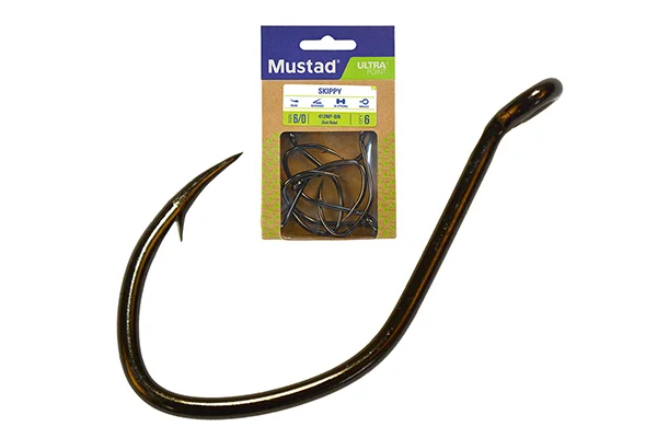 MUSTAD ULTRA NP SINGLE CATFISH, BLACK NICKEL 4/0 6DB/CSOMAG Akció