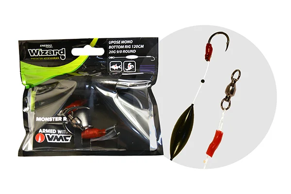 Korlátozott ajánlat WIZARD MONSTER UPOSE MONO BOTTOM RIG 20G 9/0 ROUND