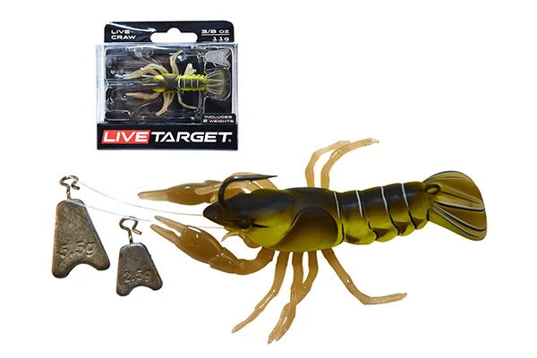 LIVETARGET LIVE CRAW FINESS BAIT CHARTREUSE BLACK 63MM 11G SLOW SINKING Árengedmény