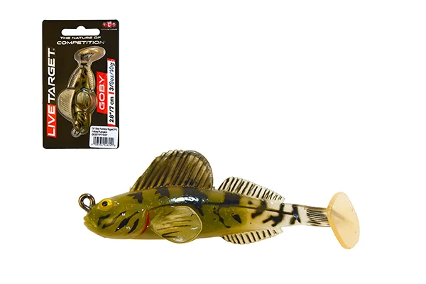 Alacsony ár LIVETARTGET 2.8" GOBY PADDLETAIL RIGGED YELLOW/PUMPKIN 71MM 10G SINKING
