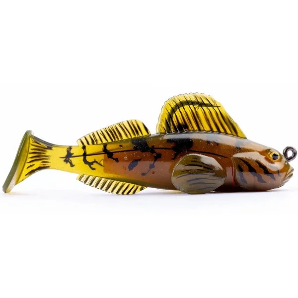Vedd meg most LIVETARTGET 2.8" GOBY PADDLETAIL RIGGED GREEN / BROWN 71MM 10G SINKING