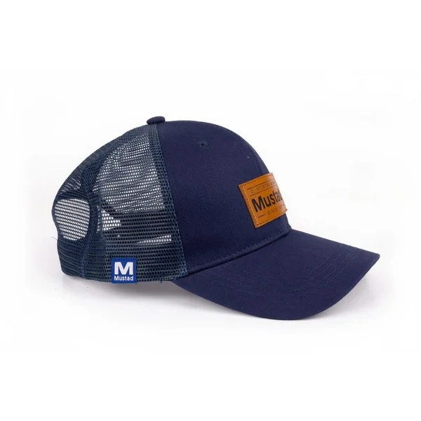 MUSTAD GREY TRUCKER CAP - WOVEN PATCH - 114 Prémium