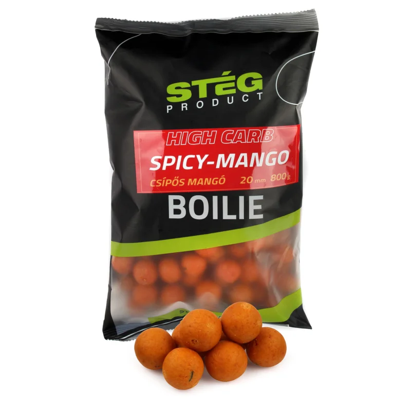 Népszerű STÉG HIGH CARB BOILIE 20MM 800G SPICY-MANGO
