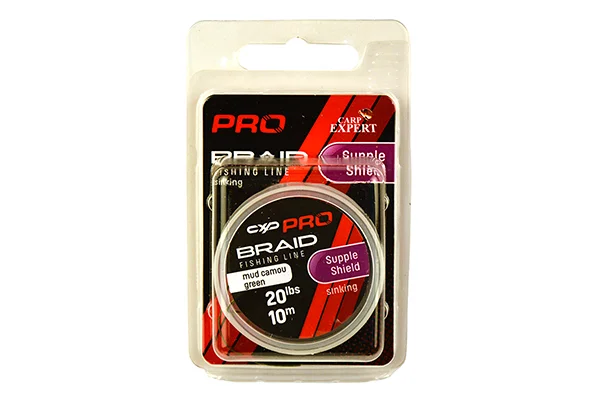 CARP EXPERT PRO SUPPLE SHIELD FONOTT BEVONATOS SÜLLYEDŐ ELŐKEZSINÓR 20LBS CAMOU GREEN 10M Azonnal elérhető