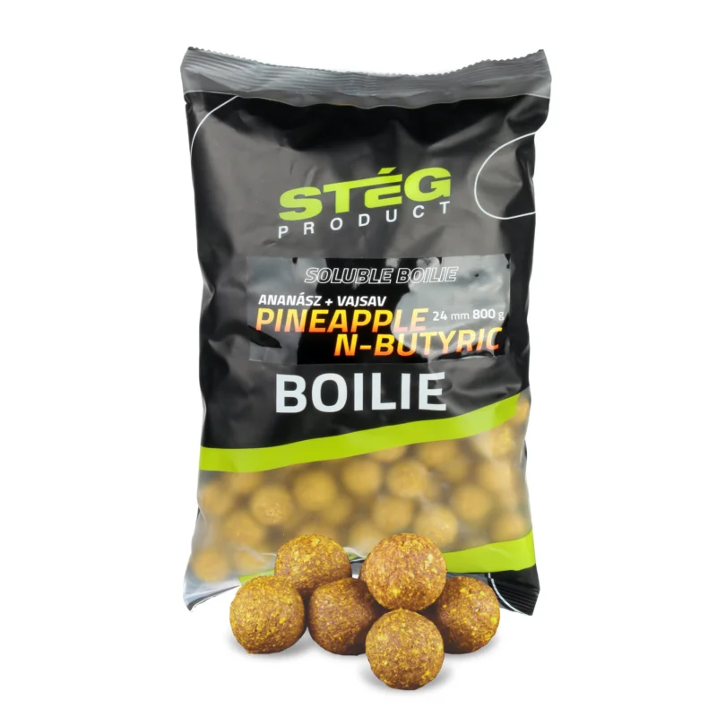 Akciós ár STÉG SOLUBLE BOILIE 24MM 800G PINEAPPLE-N-BUTYRIC